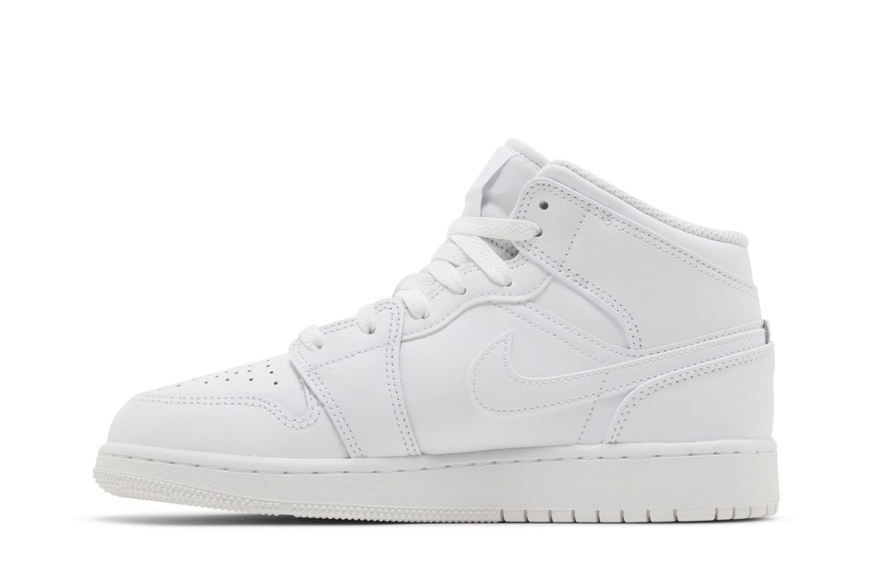 Air Jordan 1 Mid Triple White (GS) - vue arrière
