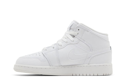 Air Jordan 1 Mid Triple White (GS) - vue arrière
