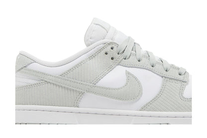 Nike Dunk Low Light Silver Corduroy (W) - vue de dessus