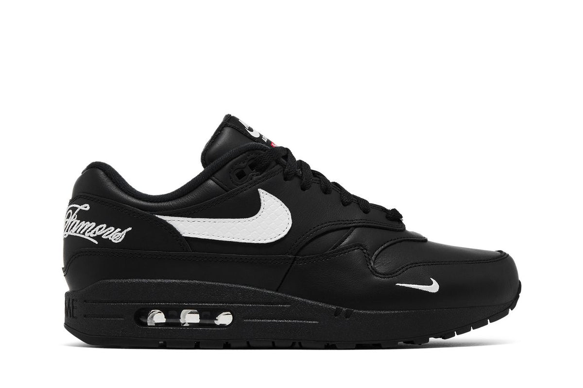 Nike Air Max 1 Supreme Black White - vue profil
