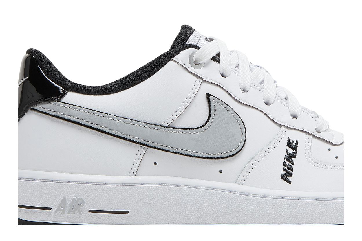 Air Force 1 Low LV8 White Wolf Grey Black (GS) - vue de dessus