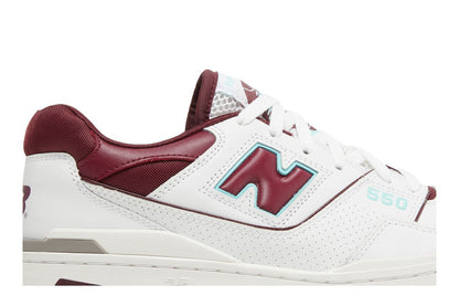 New Balance 550 Burgundy Cyan - vue de dessus