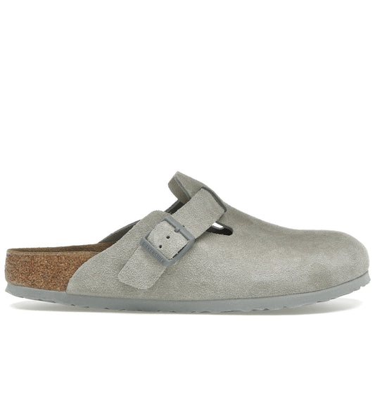 Birkenstock Boston Suede Stone Coin