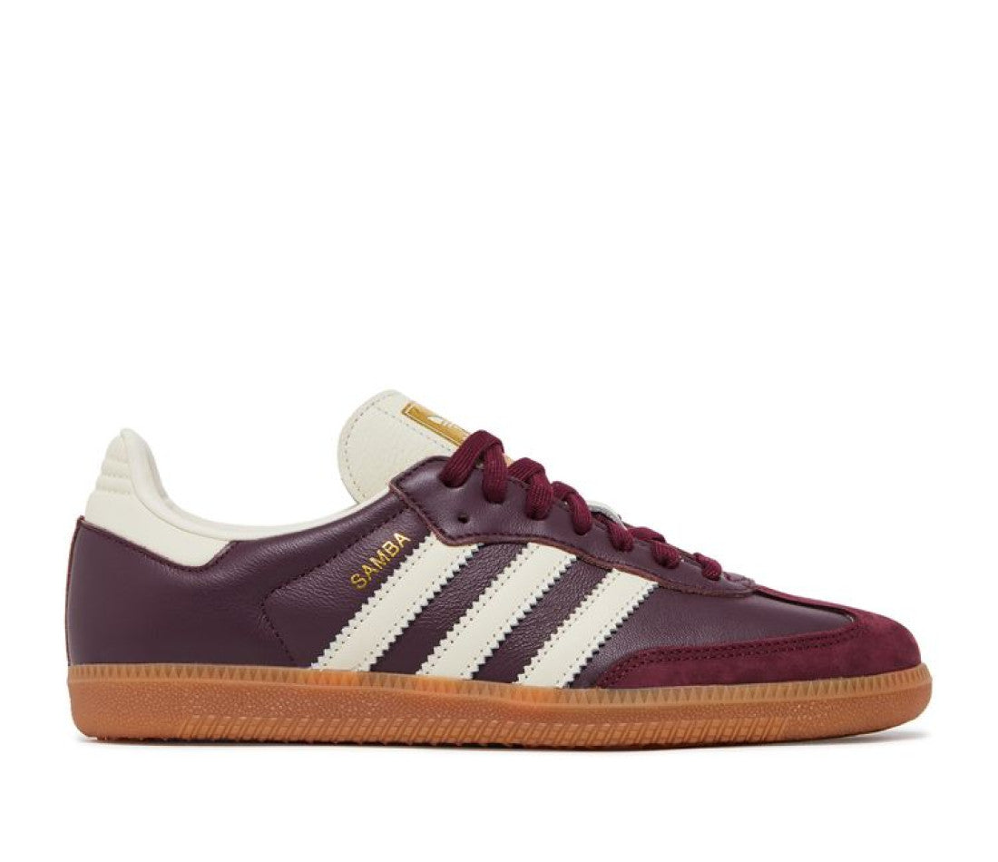 Adidas Samba OG Maroon Gold Metallic (W)