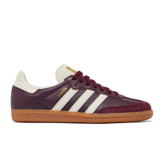Adidas Samba OG Maroon Gold Metallic (W)