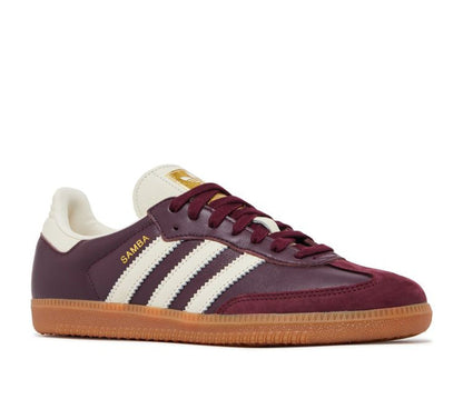 Adidas Samba OG Maroon Gold Metallic (W)