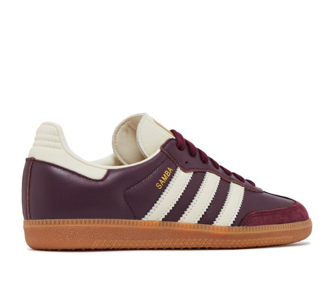 Adidas Samba OG Maroon Gold Metallic (W)