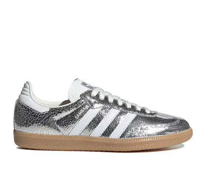 Adidas Samba OG Silver Metallic Cracked Leather (W)