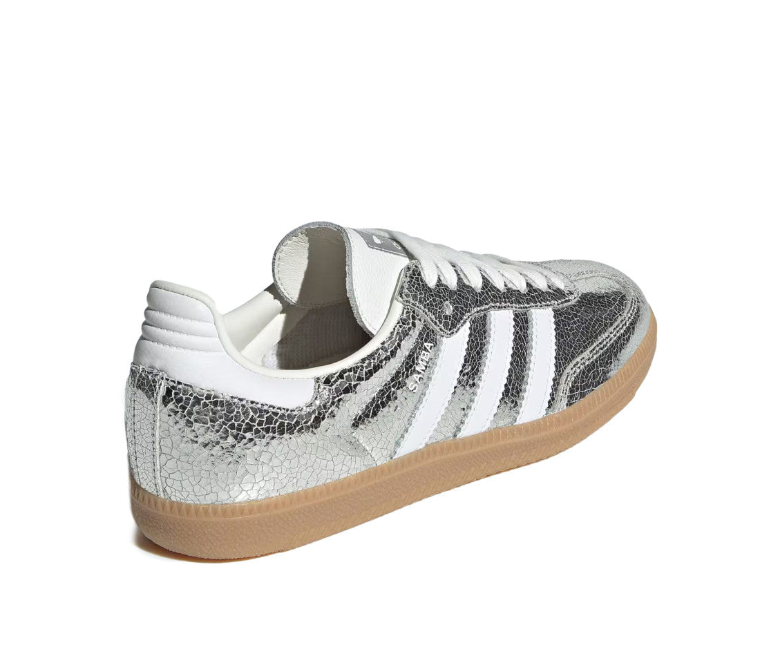 Adidas Samba OG Silver Metallic Cracked Leather (W)