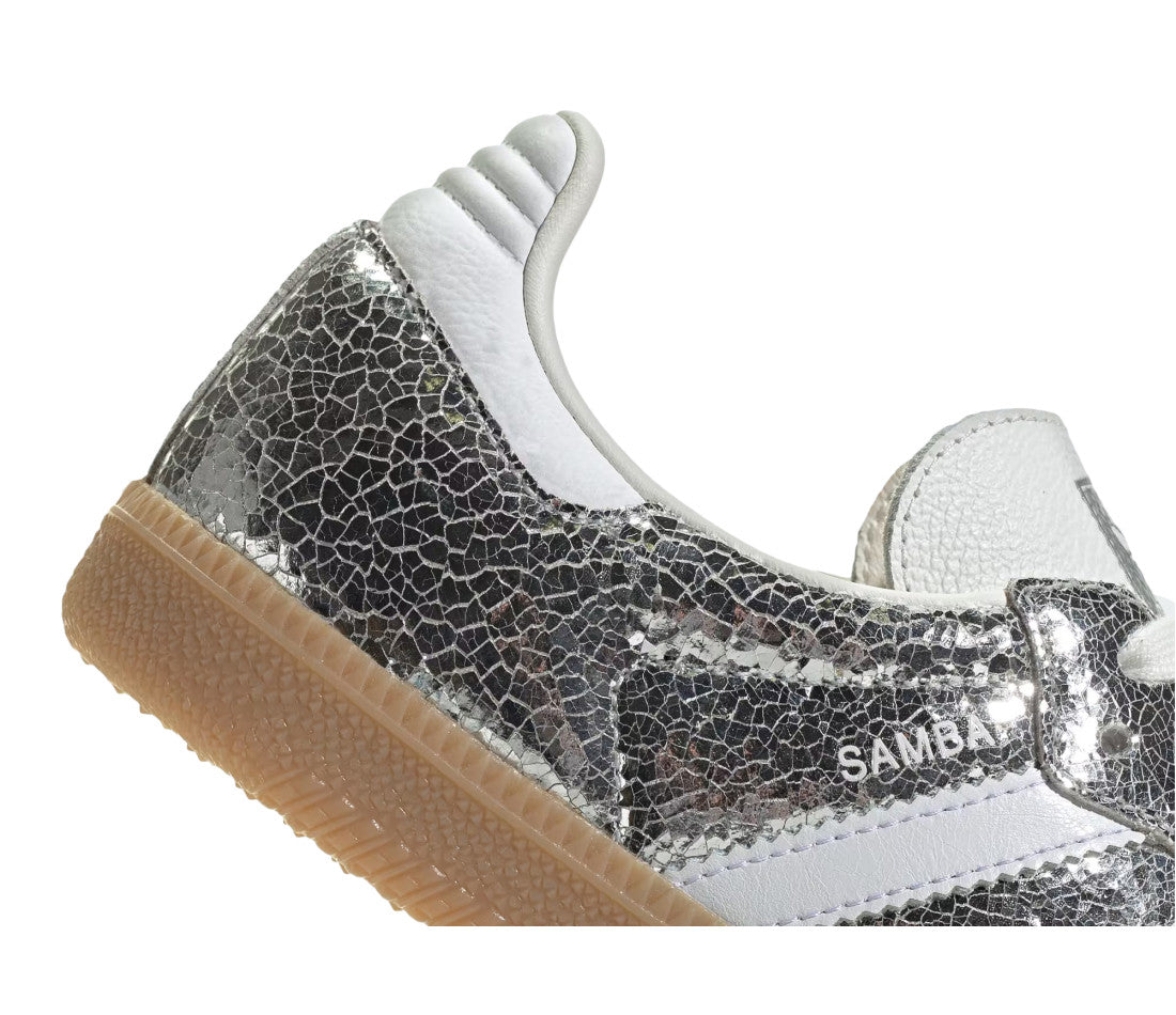 Adidas Samba OG Silver Metallic Cracked Leather (W)